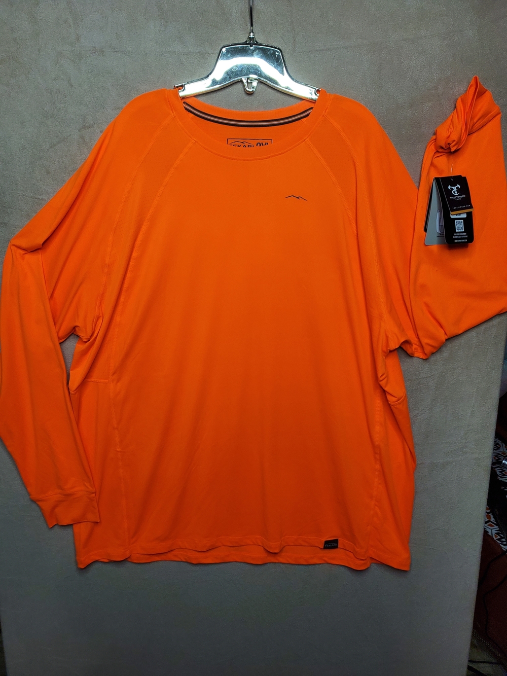 Men's Orange Performance Long-Sleeve Shirt Mens 2x Hunting / outdoor Wear